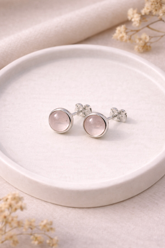 Ohrstecker Rosenquarz