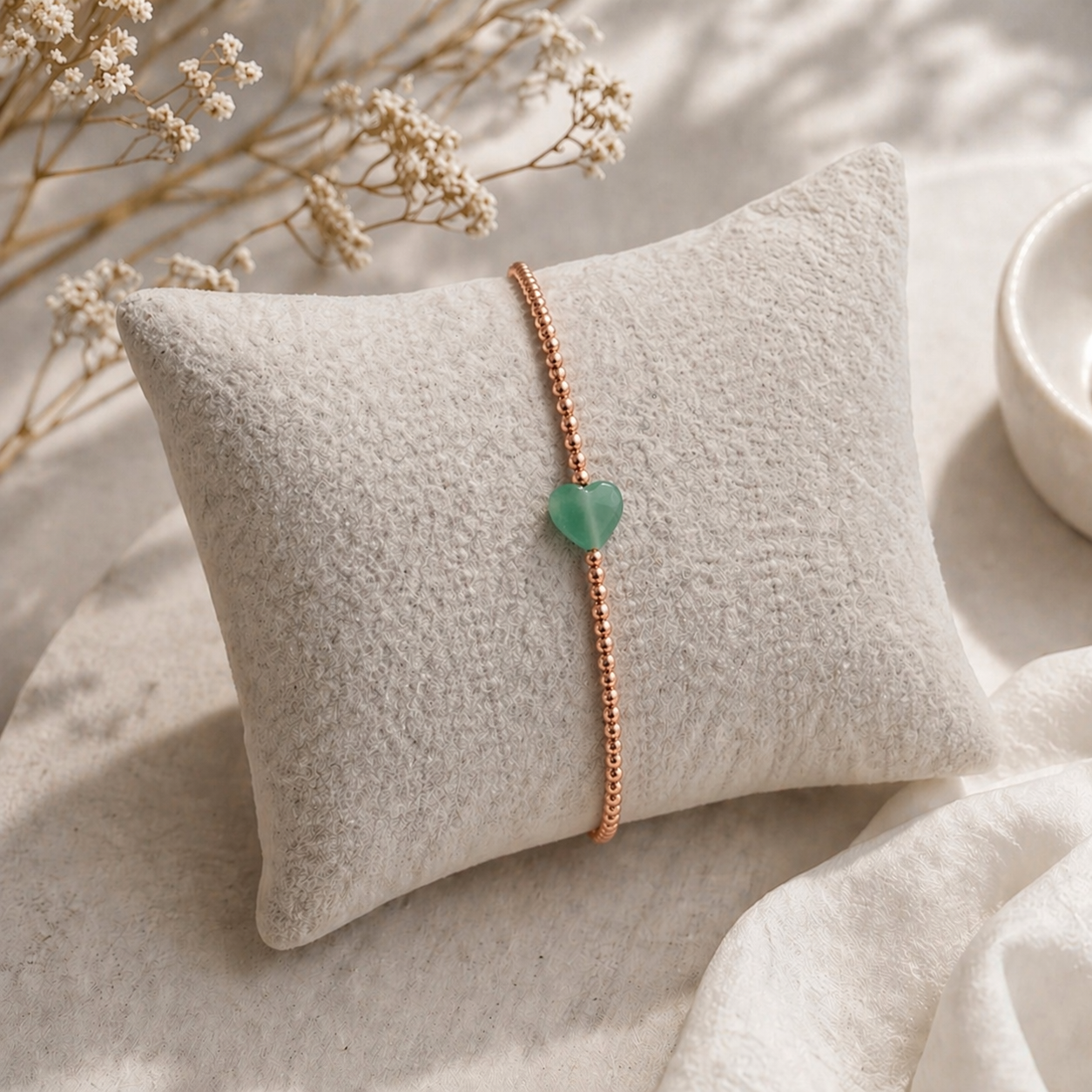 Armband Edelsteinherz Roségold