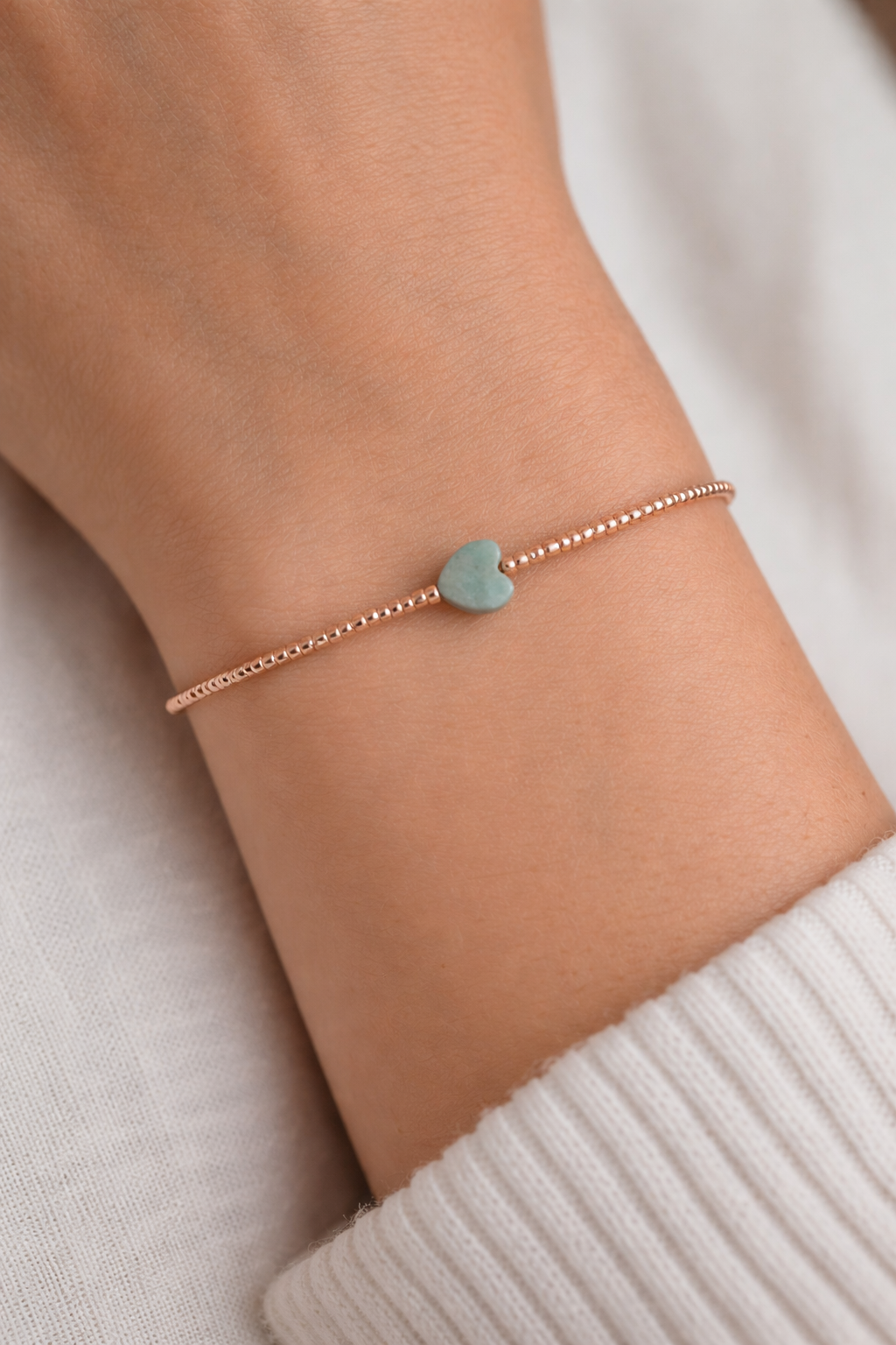 Armband Amazonit Herz