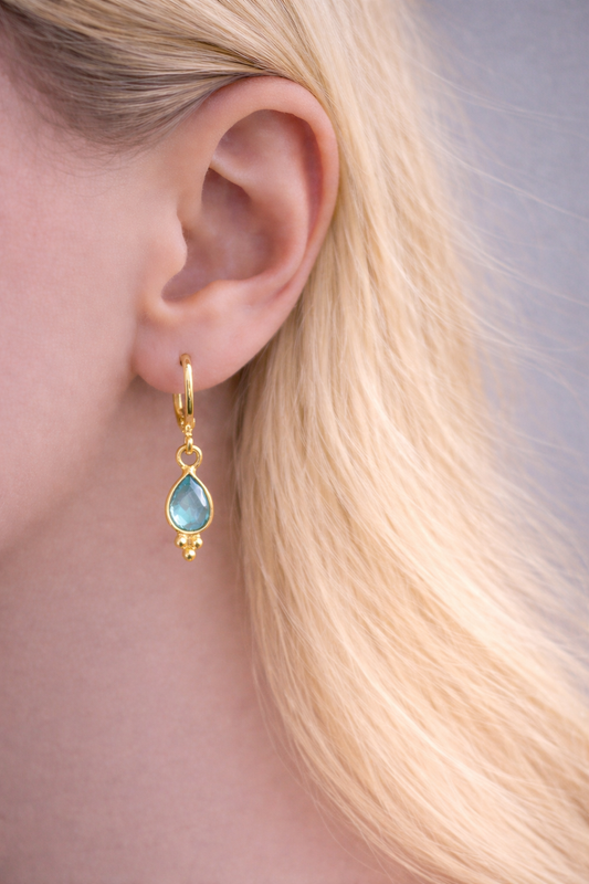 Ohrringe Himmelblau Topas